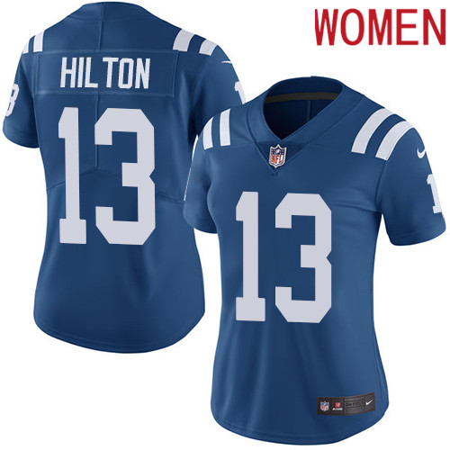 2019 Women Indianapolis Colts #13 Hilton blue Nike Vapor Untouchable Limited NFL Jersey->women nfl jersey->Women Jersey